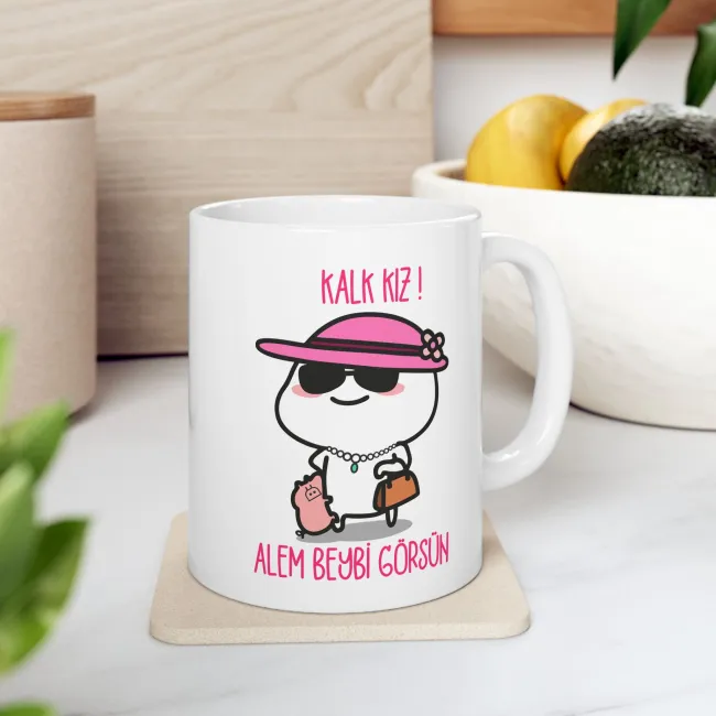 Kalk Kız Alem Beybi Görsün Kupa Bardak