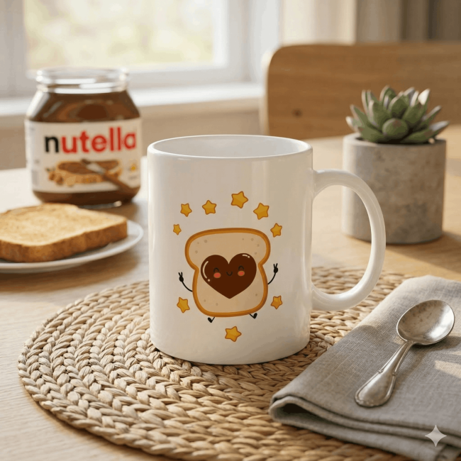 Nutella Temalı 3'lü Kupa Bardak