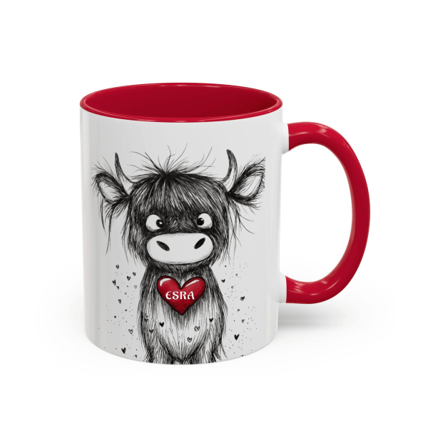 Sevimli Öküz Tasarımlı Kupa Bardak 🐂❤️