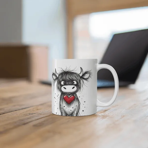 Sevimli Öküz Tasarımlı Kupa Bardak 🐂❤️